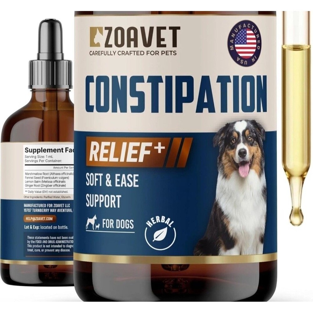 Constipation Relief for Dogs Gentle Fast Liquid Acting Laxative Softener 1 oz